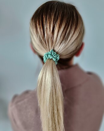 Gumka jedwabna, scrunchie, frotka mint sorbet MINI, Capillum