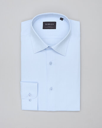 Koszula męska francavilla 00463 długi rękaw błękit slim fit, OSOBY - Prezent dla Chłopaka