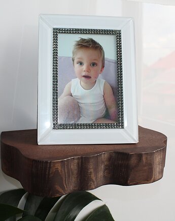 Półka ścienna z niewidocznym mocowaniem- wzór numer 14/ciemny orzech, VANLORR