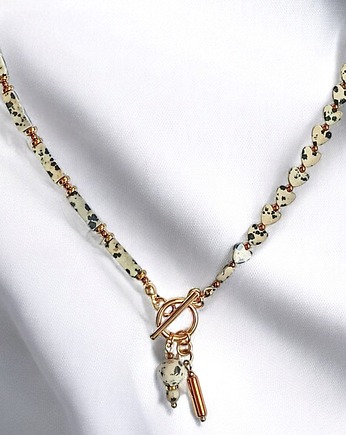 Naszyjnik: jaspis dalmatyński, turmalin, hematyt, kaktusia