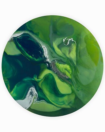 Okrągły obraz żywica Emerald Flow, Milasoo