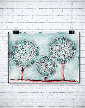 Plakat Drzewa 50x70cm, Malgorzata Domanska