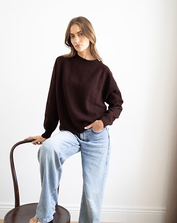 Sweter Simple czekoladowy, Lucky HandMade