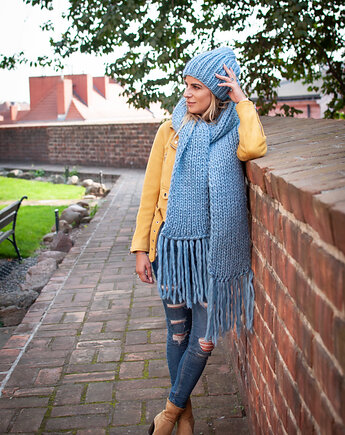 WOOLY długi wełniany szal- kolor do wyboru, sploteka