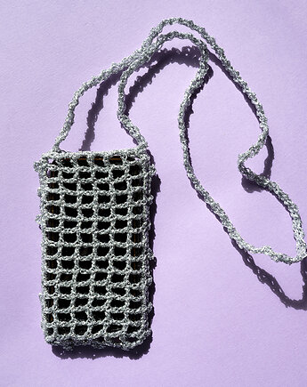 Srebrna torebka / etui na telefon, OTULIBABKI