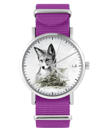 Zegarek - Lis - amarant, nylonowy, yenoo