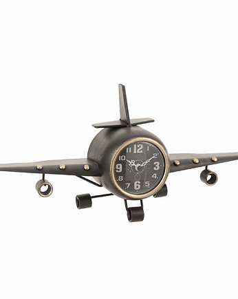 Zegar Samolot 40cm metalowy vintage do postawienia, OKAZJE - Prezent na 70 urodziny