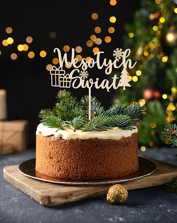 Topper świąteczny Wesołych Świąt, Decorify