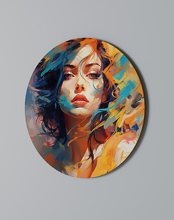 CHROMA CHARM Obraz okrągły 69cm - dekor dębu, SPACEREBELS