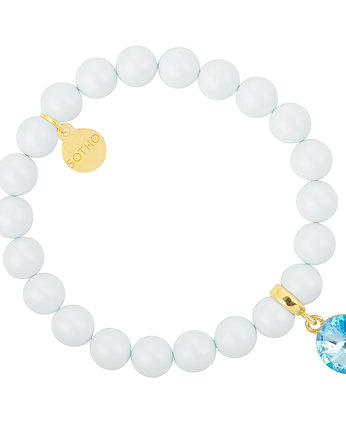 Niebieska pastelowa bransoletka perły kryształ SWAROVSKI, SOTHO