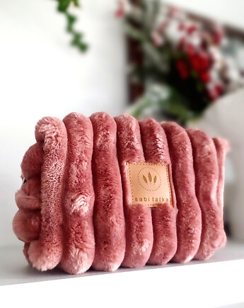 Futerkowa kosmetyczka kuferek Różowa, sabi tatka