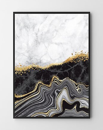 Plakat Dark Marble abstrakcja, HOG STUDIO