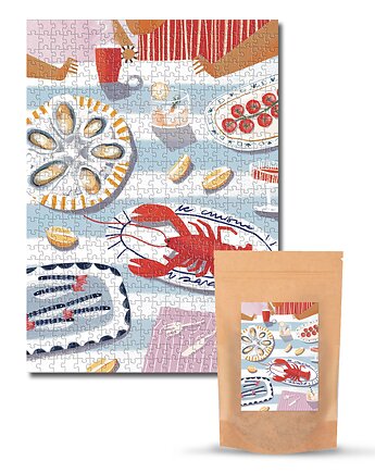 Puzzle 500 "The Oysters" by Magda Pawliczek w eco woreczku, MUNO puzzle