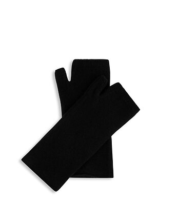 Mitenki Merino & cashmere czarne, Lucky HandMade