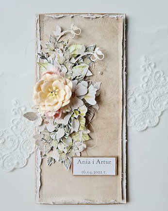 Kartka w pudełku, Ślub, kartka ślubna, Figusia handmade