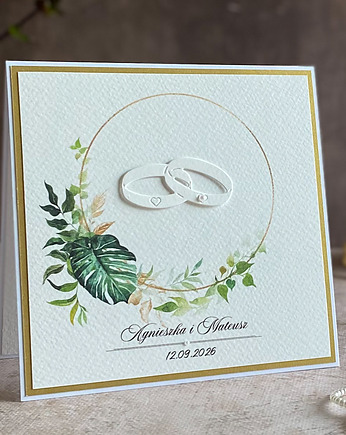 Kartka ślubna w ozdobnej kopercie, W 45a, Anna Art and Crafts