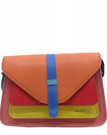Torebka damska klasyczna elegancka skórzana na ramię pasek OLIVKA, Olivka Warsaw