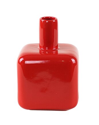 Wazon ceramiczny czerwony, niemiecki design, lata 90, ASA Selection, Przetwory design