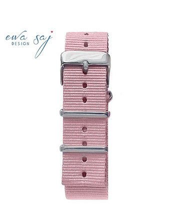 Pasek do zegarka, nato strap róż pudrowy, Makaliboo