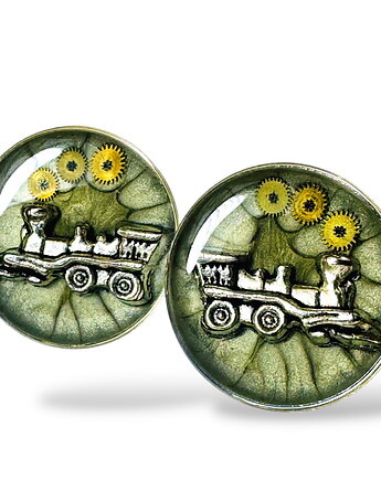 Spinki do mankietów - CHOO-CHOO I - pociąg, kolej