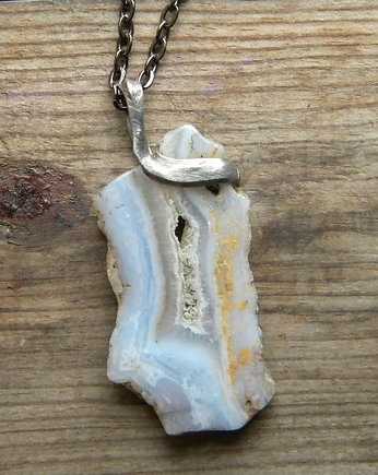 Chalcedon półsurowy  - naszyjnik, Beata Trotter