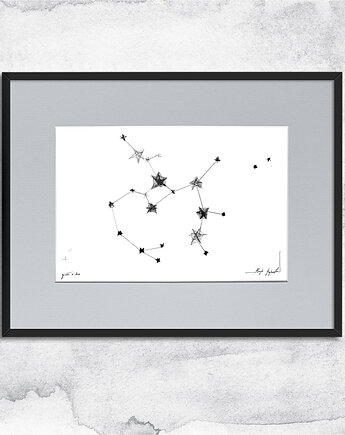 Oprawiona grafika zodiak Strzelec, Maja Gajewska