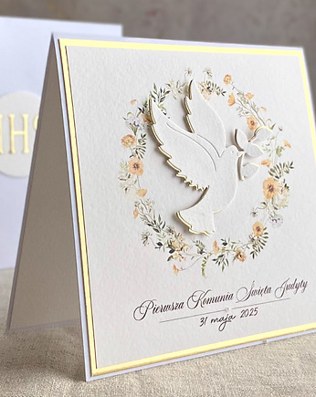 Kartka na komunię z ozdobną kopertą, 76b, Anna Art and Crafts