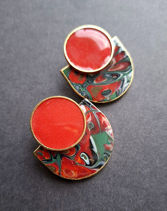 Kolczyki zieleń w czerwieni no1, Motywator Eweliny