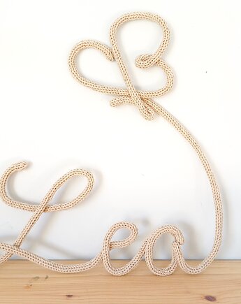 Imię z włóczki z małym dodatkiem, Włóczkopis