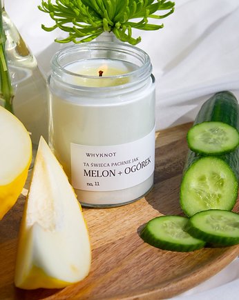 ŚWIECA SOJOWA MELON + OGÓREK no.11, whyknotcandles