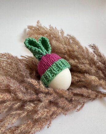 Czapeczka z uszami zająca na jajka wielkanocne - 1 szt., Kocie Motki