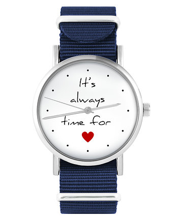 Zegarek - Time for love - granatowy, nylonowy, yenoo