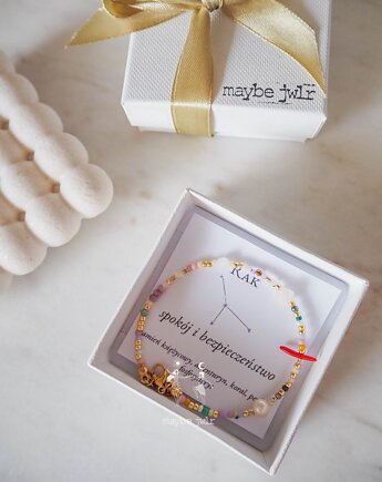 Bransoletka Zodiakalna z Naturalnych Kamieni Rak, MAYBEJWLR