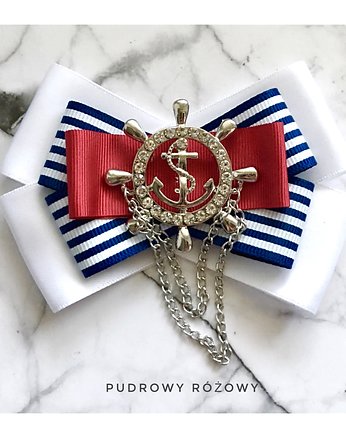 Brosza Marynarska MARINE  NOWOŚĆ!, Pudrowy Różowy