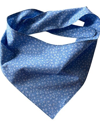 Bandana, chusta, apaszka dla psa]zapinana na wiązanie Kwiaty na czarnym tle, Psia szafa