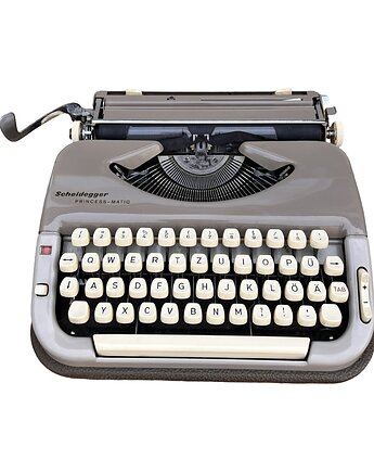 Walizkowa maszyna do pisania, Scheidegger PRINCESS-MATIC, Niemcy, lata 60., Good Old Things
