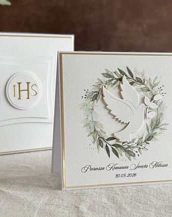 Kartka na komunię z pudełkiem i kopertą, 109, Anna Art and Crafts