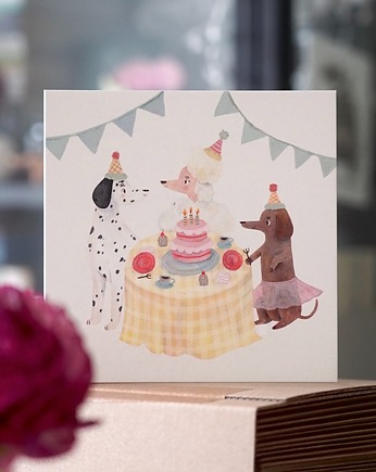 Urodzinowe pieski - kartka na urodziny Hi Little, HI LITTLE