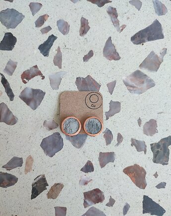Kolczyki klipsy - kamień nr 2, CU Earrings