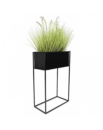 Kwietnik Metalowy Skrzynka na Kwiaty na Stelażu Loft 70 cm, MIA home