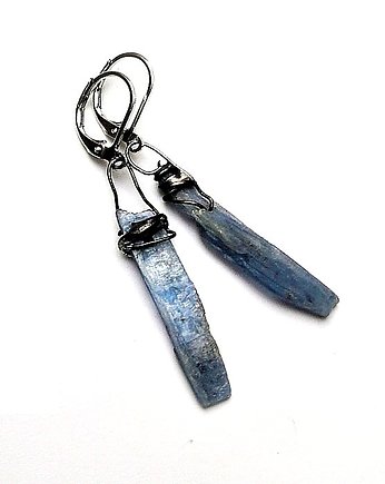 Kolczyki Kyanit (kyanite) surowy w uchu dla miłośniczki, Galeria Limart
