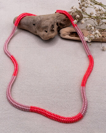 Kolorowy, ręcznie tkany naszyjnik Miyuki, blackdragonfly