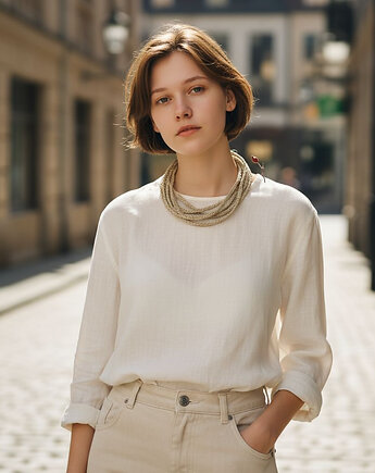 Hanka Naszyjnika lniany warkocz, galeria nuit