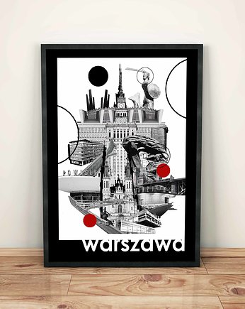 Plakat Warszawa kolaż 3, OKAZJE - Prezent na Dzień Kobiet