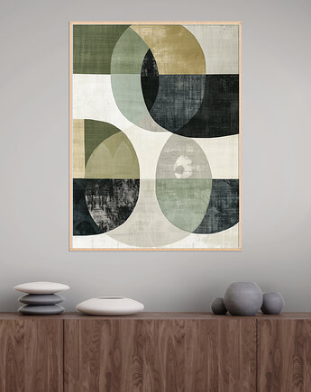 Geometria natury - Plakat, druk - Minimalizm, Boho, Loft #4, Black Sapphire Art