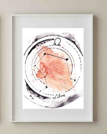 Plakat Malowany Znak Zodiaku WAGA Gwiazdozbiór Wagi Konstelacja, My Moment