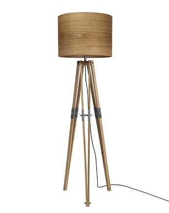 Lampa podłogowa LEEA - STEEL OAK.  Abażur fornir  dąb., LEEA lamps