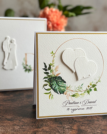 Pamiątka ślubna w pudełku z inicjałami Pary Młodej, W 38, Anna Art and Crafts