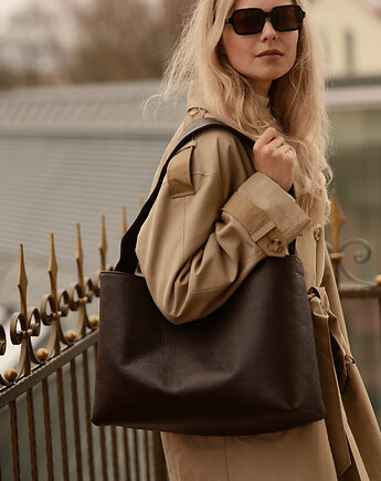 Laguna - duża skórzana torba na ramię, Lava Flow