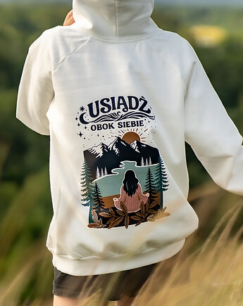 Bluza-Usiądż Obok Siebie, White, Bluza w Podróży